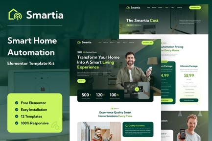 Preview: Smartia - Smart Home Automation Elementor Template Kit