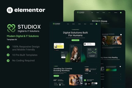 Preview: Studiox - Modern Digital & IT Solution Elementor Template Kit