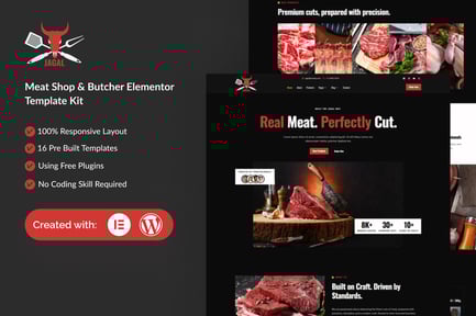 Preview: Jagal - Meat Shop & Butcher Elementor Template Kit