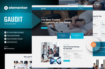 Preview: Gaudit - Accounting Firm Elementor Template Kit