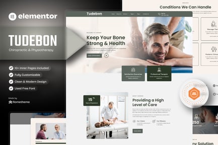 Preview: Tudebon - Chiropractic & Physiotherapy Elementor Template Kit