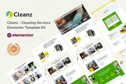 Preview: Cleanz – Cleaning Service Elementor Template Kit