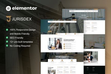 Preview: Jurisdex - Attorney & Law Firm Elementor Pro Template Kit
