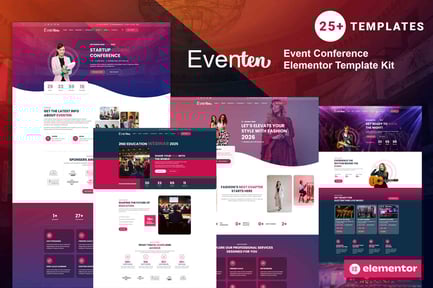 Preview: Eventen - Event Conference Meetup Elementor Pro Template Kit