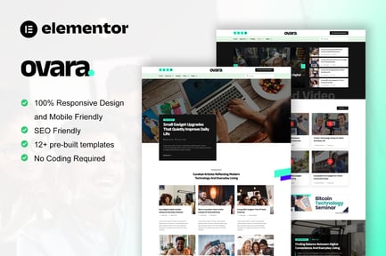 Preview: Ovara - Modern Blog Elementor Pro Template Kit