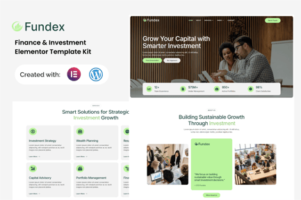 Vista previa: Fundex - Finance & Investment Elementor Template Kit
