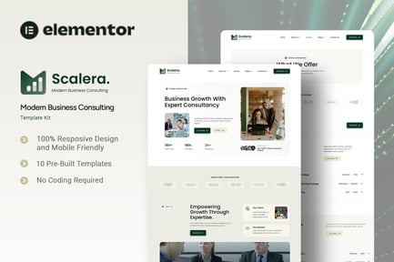 Preview: Scalera - Modern Business Consulting Elementor Template Kit