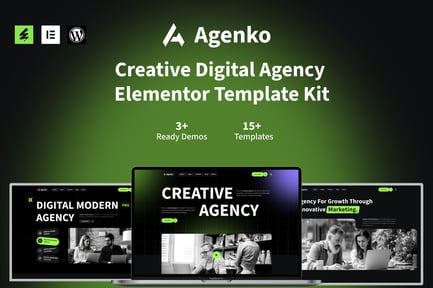 Preview: Agenko - Creative Digital Agency Elementor Template Kit