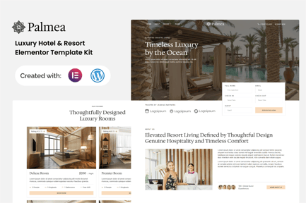 Preview: Palmea - Luxury Hotel & Resort Elementor Template Kit