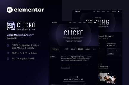 Preview: Clicko - Digital Marketing Agency Elementor Template Kit