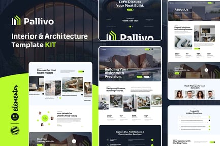 Preview: Pallivo - Interior & Architecture Elementor Template Kit