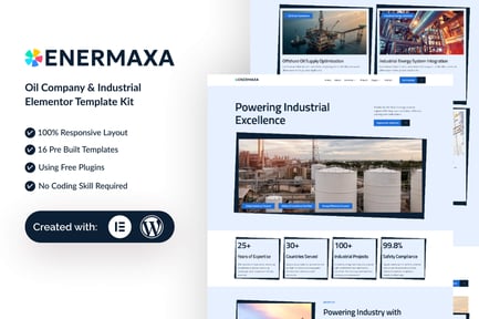 Preview: Enermaxa - Oil Company & Industrial Elementor Template Kit