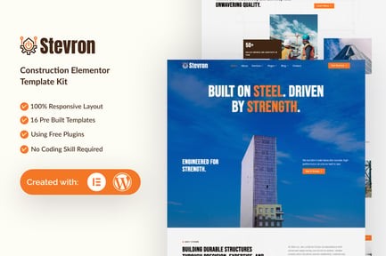 Preview: Stevron - Construction Elementor Template Kit
