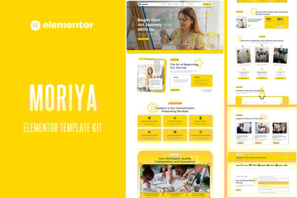 Preview: Moriya - Art Community Elementor Template Kit