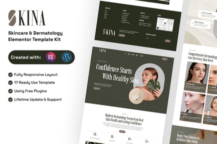 Preview: Skina - Skincare & Dermatology Elementor Template Kit
