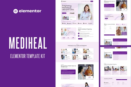 Preview: Mediheal - Pregnancy & OB-GYN Clinic Elementor Pro Template Kit