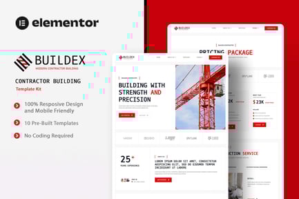 Preview: Buildex - Contractor Building Elementor Template Kit