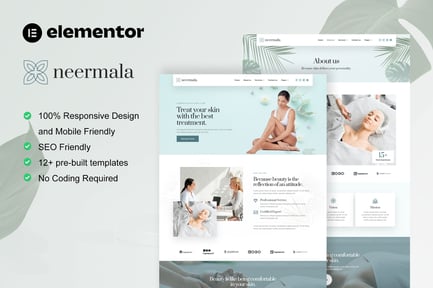 Preview: Neermala - Beauty Clinic & Dermatology Elementor Template Kit