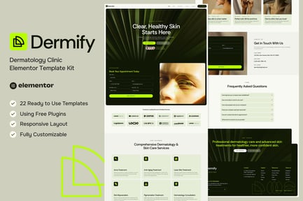 Preview: Dermify - Dermatology Clinic Elementor Template Kit