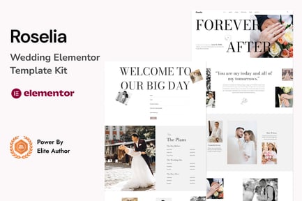 Vorschau: Roselia — Wedding Elementor Template Kit