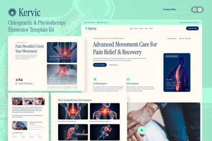 Preview: Kervic – Chiropractic & Physiotherapy Elementor Template Kit