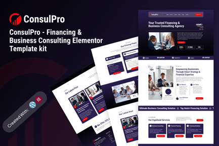 Visualização: Consulpro - Kit de Modelos Elementor de Financiamento e Consultoria Empresarial