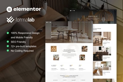 Preview: Formalab - Interior Design & Architecture Elementor Template Kit