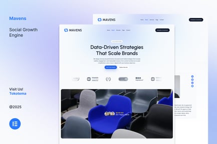 Preview: Mavens - Social Growth Engine Website Elementor Template Kits
