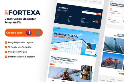 Preview: Fortexa - Construction Elementor Template Kit