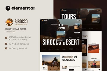 Preview: Sirocco - Desert Safari Tours Elementor Template Kit