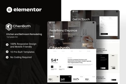 Preview: Chenbath - Kitchen & Bathroom Remodeling Elementor Template Kit