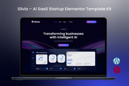 Preview: Silvia – AI SaaS Startup Elementor Template Kit