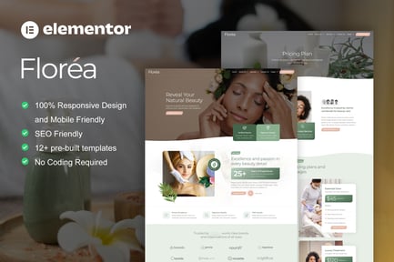 Preview: Florea - Beauty Care Services Elementor Pro Template Kit