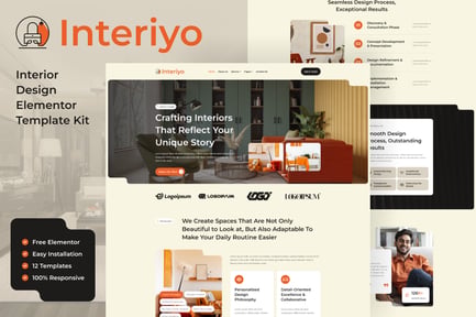 Visualização: Interiyo - Interior Design Elementor Template Kit