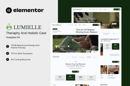 Preview: Lumielle - Theraphy and Holistic Care Elementor Template Kit