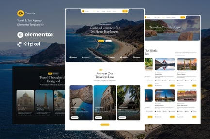 Preview: Travelux - Travel & Tour Agency Elementor Template Kit