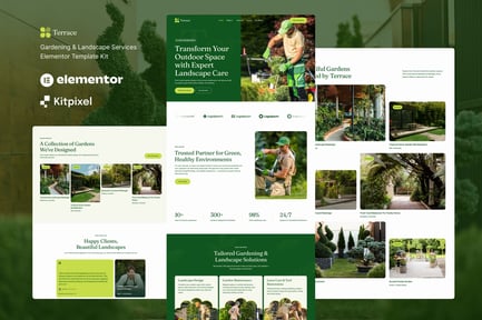 Preview: Terrace - Gardening & Landscape Services Elementor Template Kit