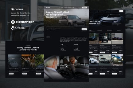 Preview: Crown - Luxury Car Rental Service Elementor Template Kit