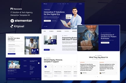 Preview: Nexware - IT Solution & Tech Agency Elementor Template Kit