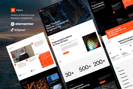 Preview: Fabrix - Industry & Manufacturing Elementor Template Kit