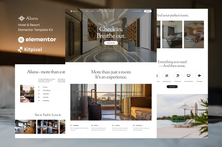 Preview: Aluna - Hotel & Resort Elementor Template Kit