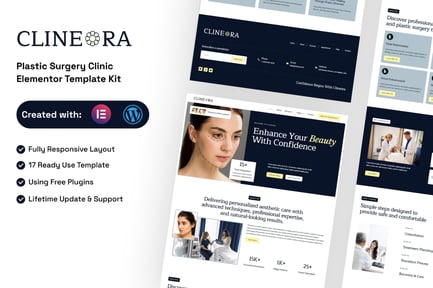 Preview: Clineora - Plastic Surgery Clinic Elementor Template Kit