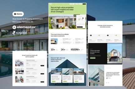 Preview: Domix - Real Estate & Property Investment Elementor Template Kit