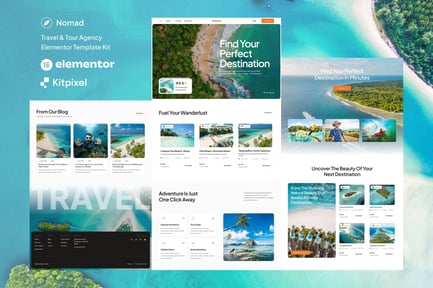 Preview: Nomad - Tour & Travel Agency Elementor Template Kit
