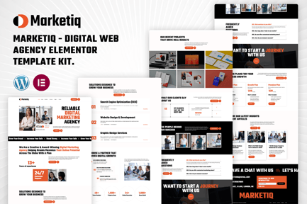 Preview: Marketiq - Digital Web Agency Elementor Template Kit
