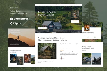 Preview: Lakeside - Nature Cottage Elementor Template Kit