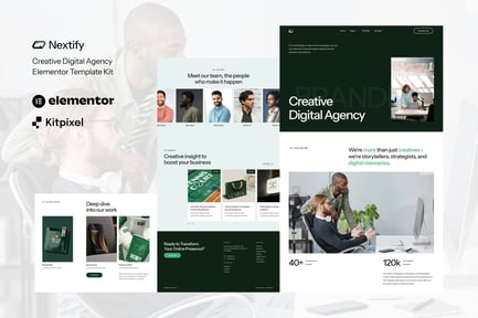 Preview: Nextify - Creative Digital Agency & Portfolio Elementor Template Kit