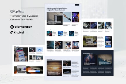 Preview: UpNext - Technology Blog & Magazine Elementor Template Kit