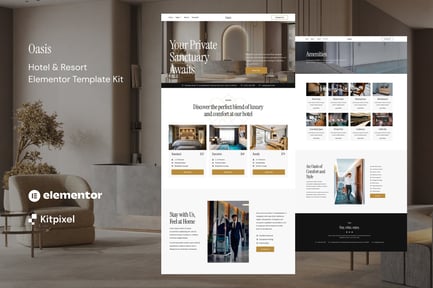 Preview: Oasis - Hotel & Resort Elementor Template Kit