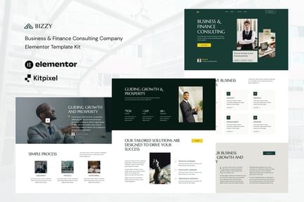 Preview: Bizzy - Business & Finance Consulting Company Elementor Template Kit